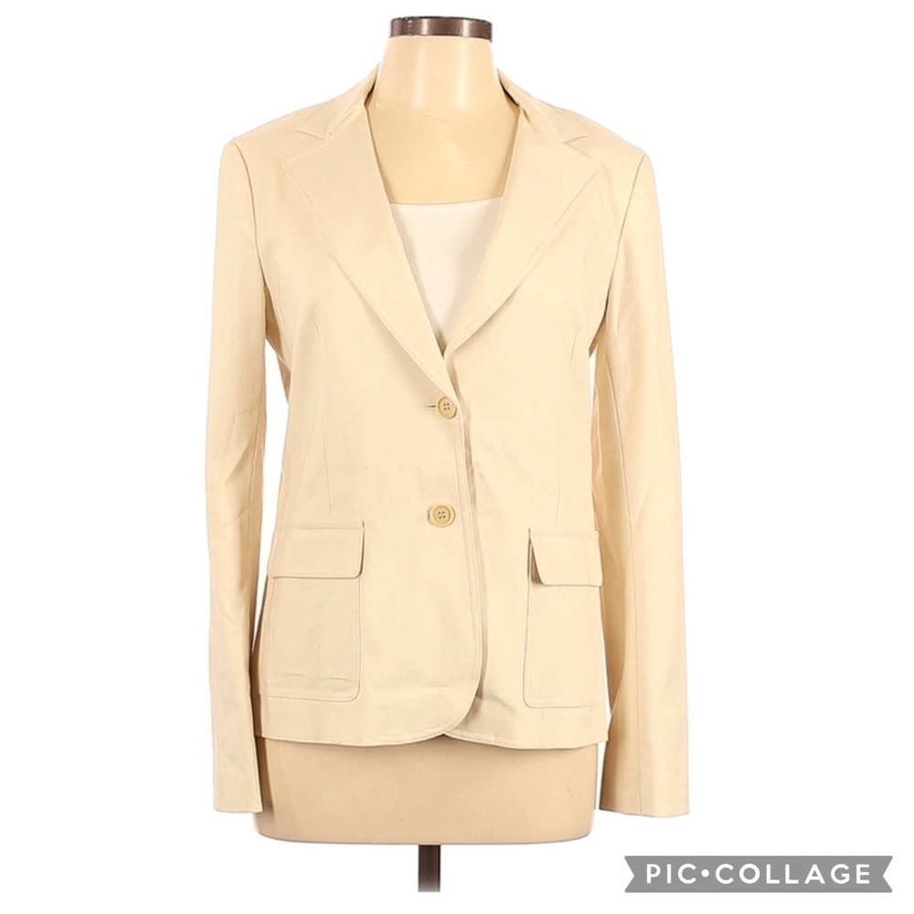 Theory Tan 2-Button Comfortable Work Career Blazer NWOT